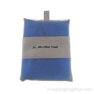 Serviette de plage personnalisée à séchage rapide avec sac en filet